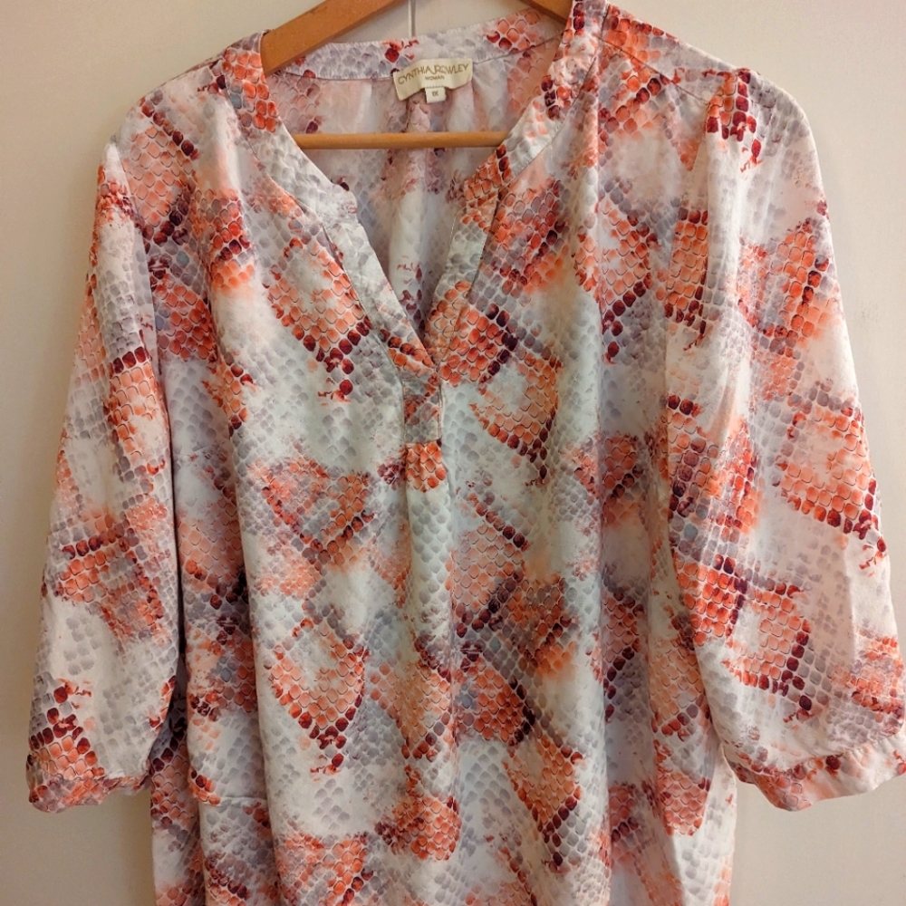 Cynthia Rowley Top Womens Plus Size 1X